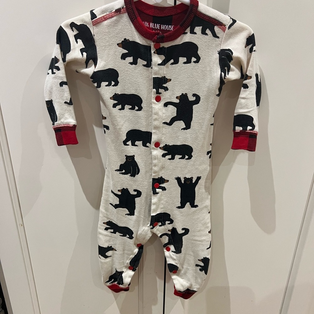 Bear bum little blue house bear One Piece 6-12m